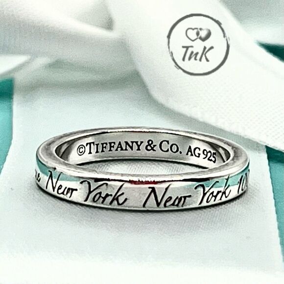 Rare & Retired - Tiffany & Co Notes Fifth Ave Ring - Size 4 - Picture 10 of 16
